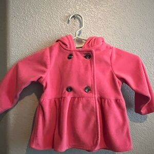 Pink Double-Breasted Kids Coat